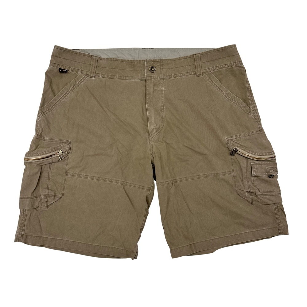 Kuhl Shorts Mens Size 40 Tan Cargo Silencr Kargo Camping Hiking Travel Utility